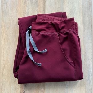 Women's FIGS Burgundy Zamora Joggers